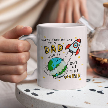 Papa Is Niet Van Deze Wereld Mok 🚀☕