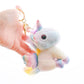Pluche Eenhoorn Sleutelhanger 12 cm in Regenboogkleuren