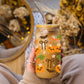 Pumpkin Cherrie Glazen Beker 500 ml met Deksel & Glazen Rietje