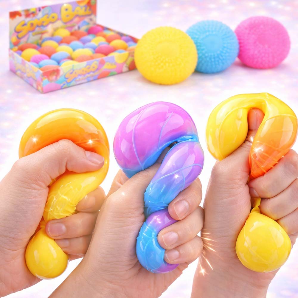 Kleurveranderende Senso Squish Neonbal – Sensorische Stressbal Creasowl