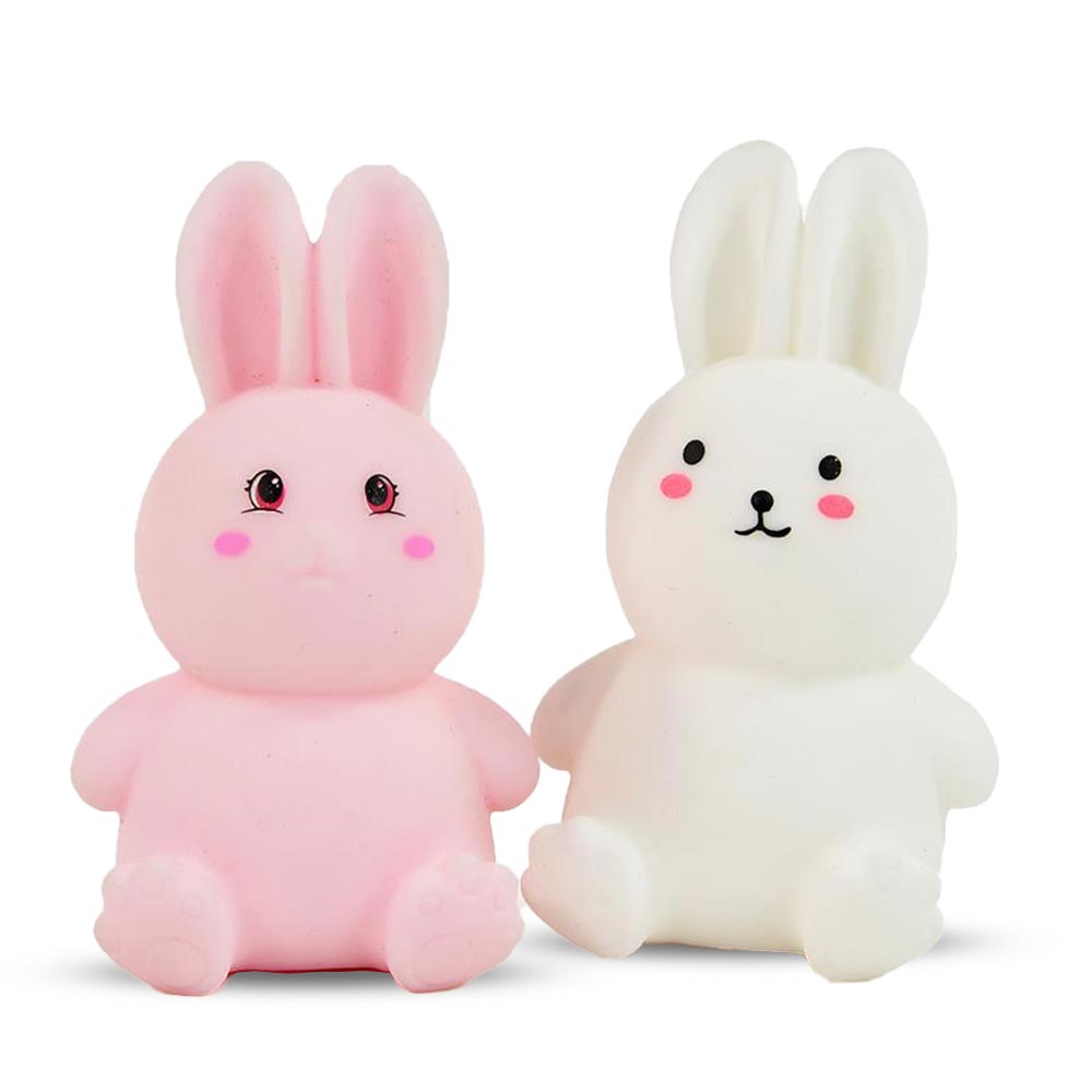 Squeeze Bunny Squishy Rabbit 11 cm – Zachte Konijn Squishy – Sensorisch Friemelspeelgoed Creasowl