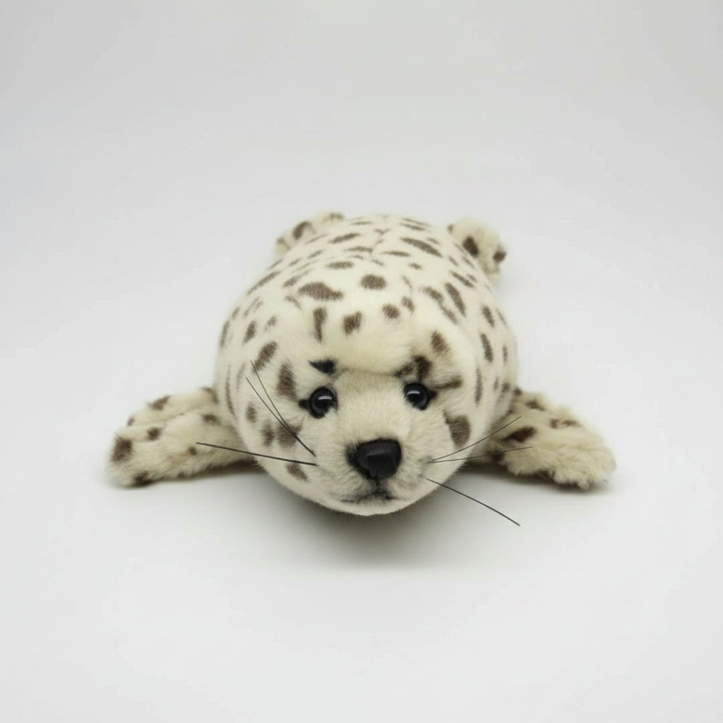 Zeehond Knuffel Grijs Gespikkeld 32 cm – Superzachte Pluche Zeehond – Knuffeldier – Cadeau voor Kinderen en Volwassenen Creasowl