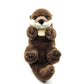 Uni-Toys Eco-Line Otter Knuffel 26 cm – Backswimmer Pluche Otter – 100% Gerecycled Materiaal – Bos- en Waterdier Knuffel – Duurzaam Cadeau Creasowl