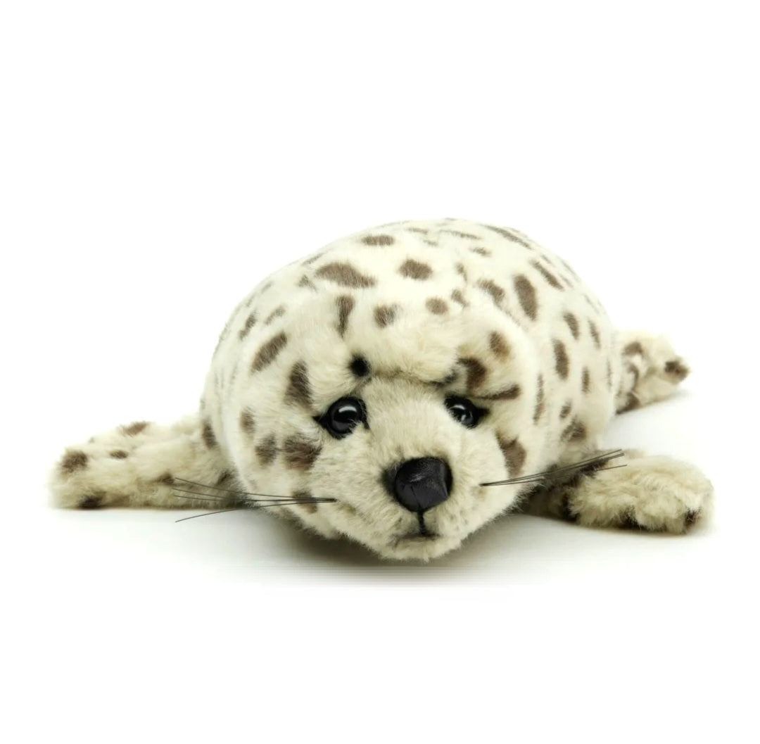 Zeehond Knuffel Grijs Gespikkeld 32 cm – Superzachte Pluche Zeehond – Knuffeldier – Cadeau voor Kinderen en Volwassenen Creasowl