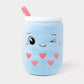 Squeezie Bubble Tea Knuffel Klein Turkoois – Schattige Boba Tea Knuffel Creasowl