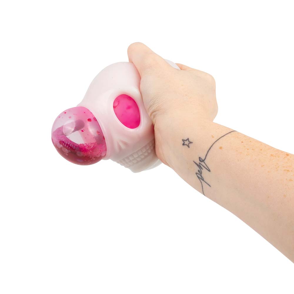 Squeezy Skull Horror 6 cm – Knijpbare Schedel Stressbal – Sensorisch Friemelspeelgoed Creasowl