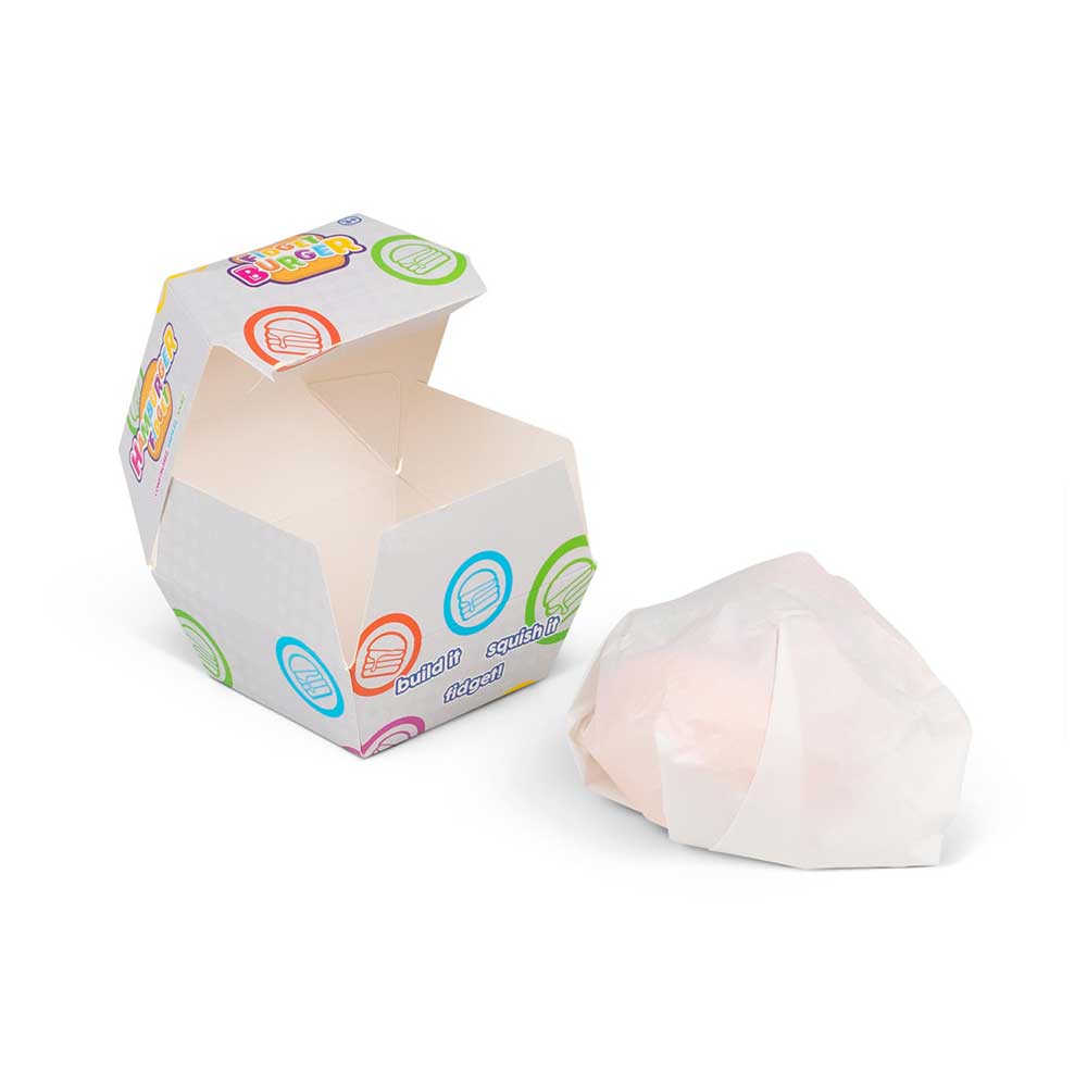 Fidget Burger Speeltje – Sensorisch Friemelspeelgoed met Brood, Kaas en Sla – Stressverlagend Fidget Toy Creasowl