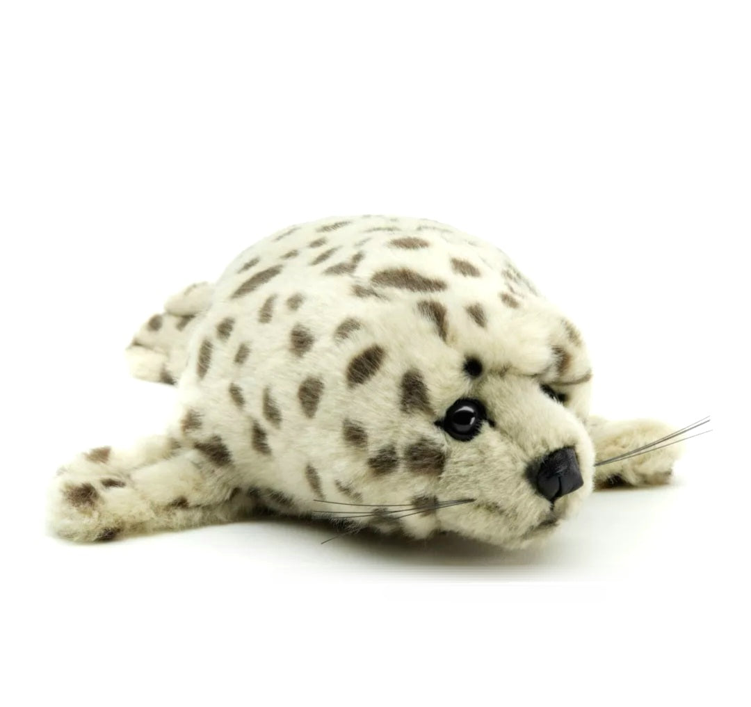 Zeehond Knuffel Grijs Gespikkeld 32 cm – Superzachte Pluche Zeehond – Knuffeldier – Cadeau voor Kinderen en Volwassenen Creasowl