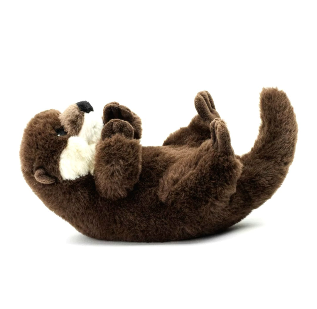 Uni-Toys Eco-Line Otter Knuffel 26 cm – Backswimmer Pluche Otter – 100% Gerecycled Materiaal – Bos- en Waterdier Knuffel – Duurzaam Cadeau Creasowl