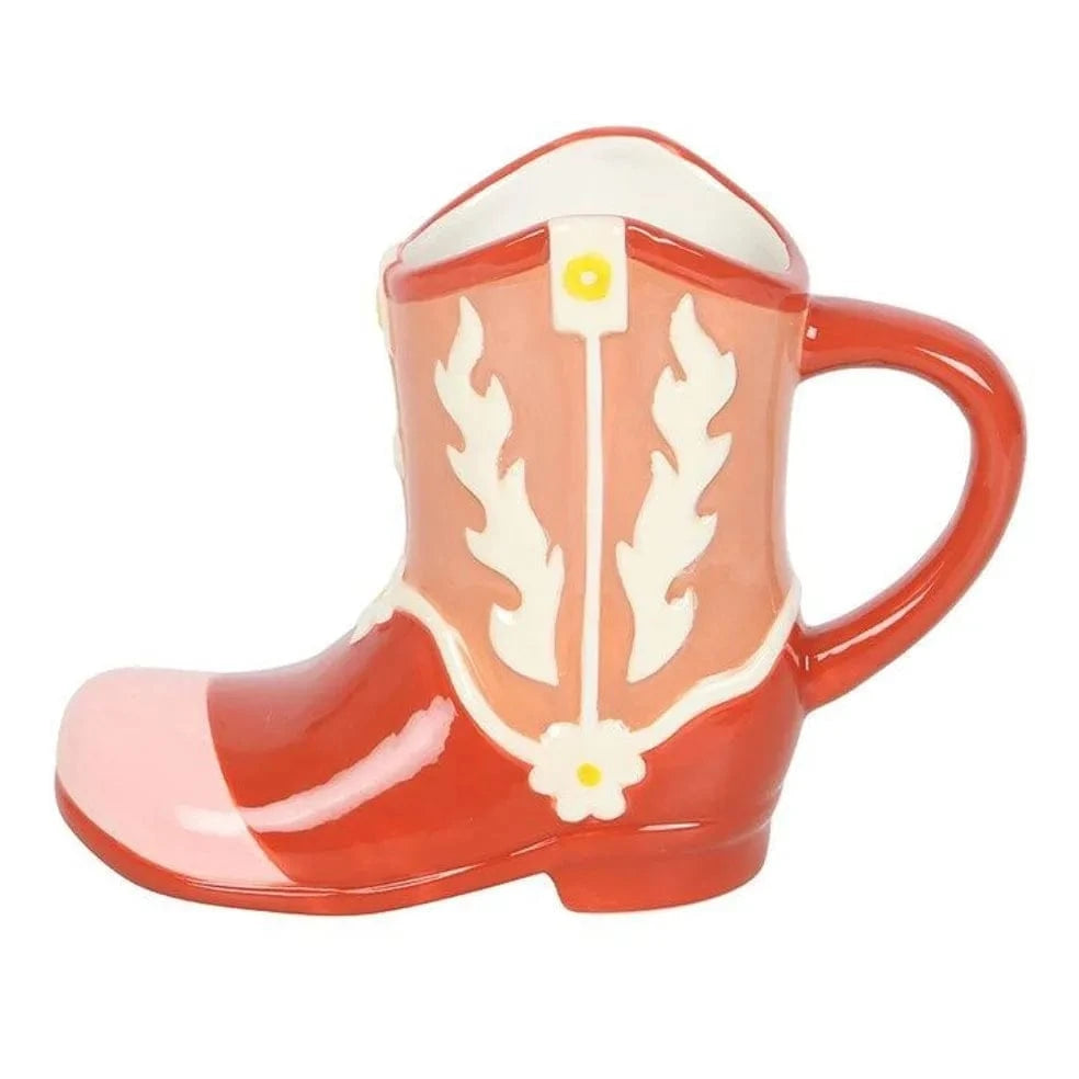Roze Cowboylaars Mok – Pink Cowboy Boot Shaped Mug