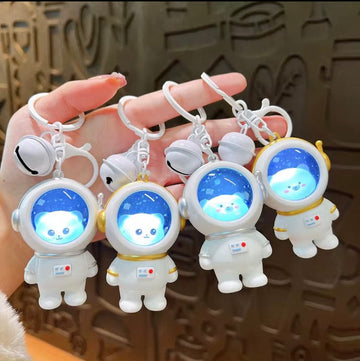 Schattige Astronaut Nachtlamp Sleutelhanger - Beer of Kat