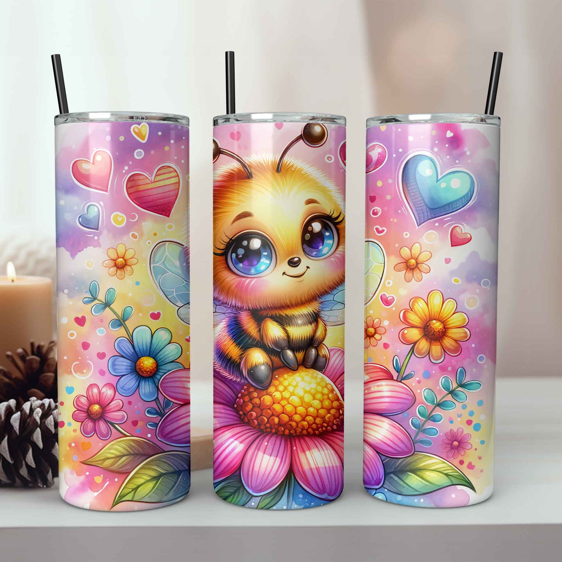 Schattige bij tumbler