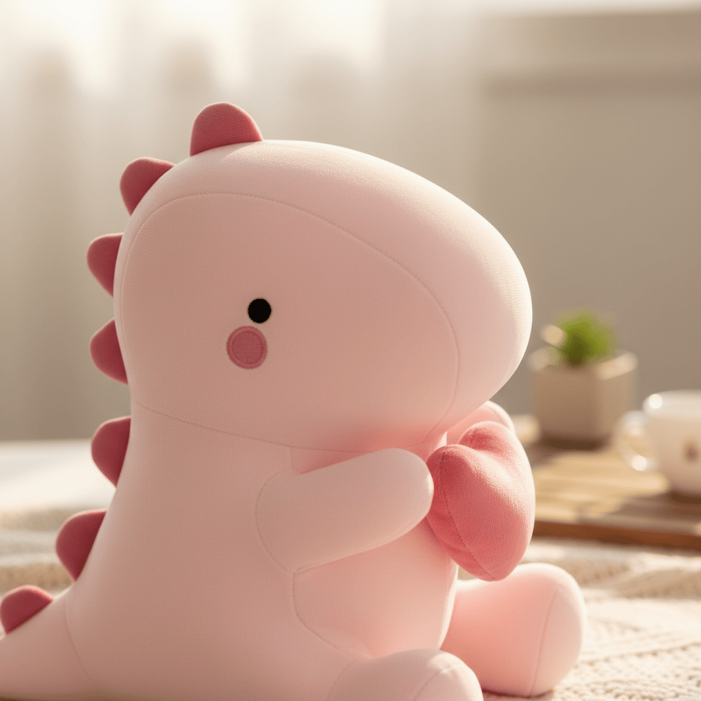 Schattige Dinosaurus Knuffel met Hart 30cm 🦖 - Zachte Valentijn Plush