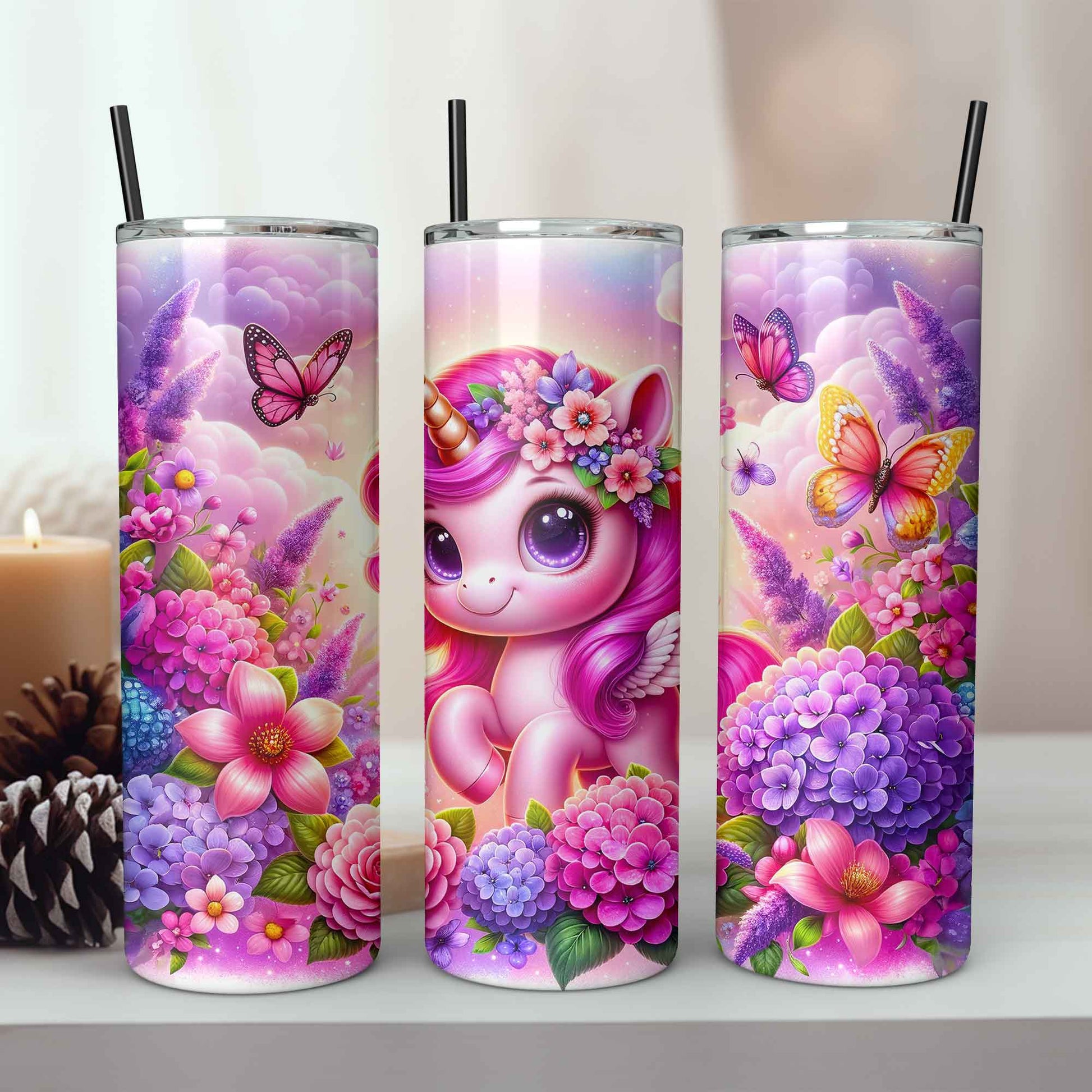 Schattige eenhoorn tumbler
