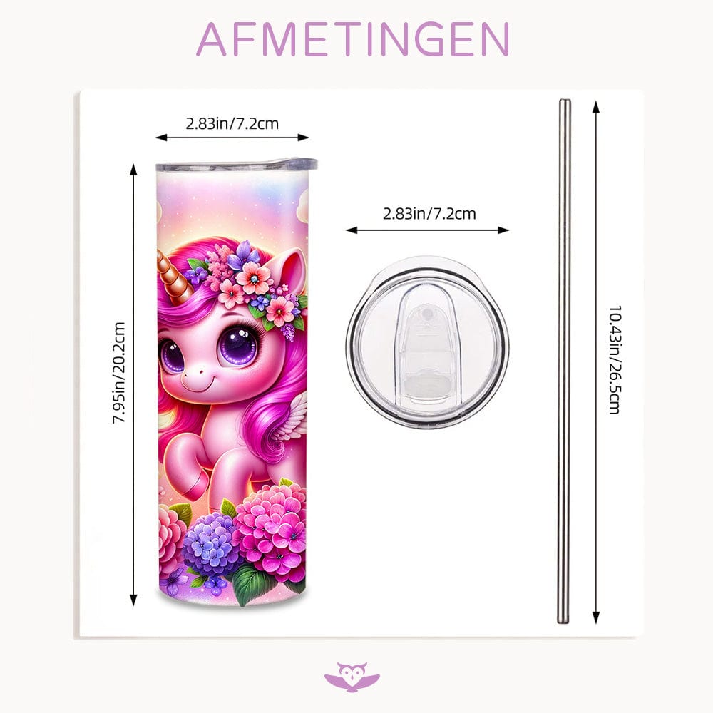 Schattige eenhoorn tumbler