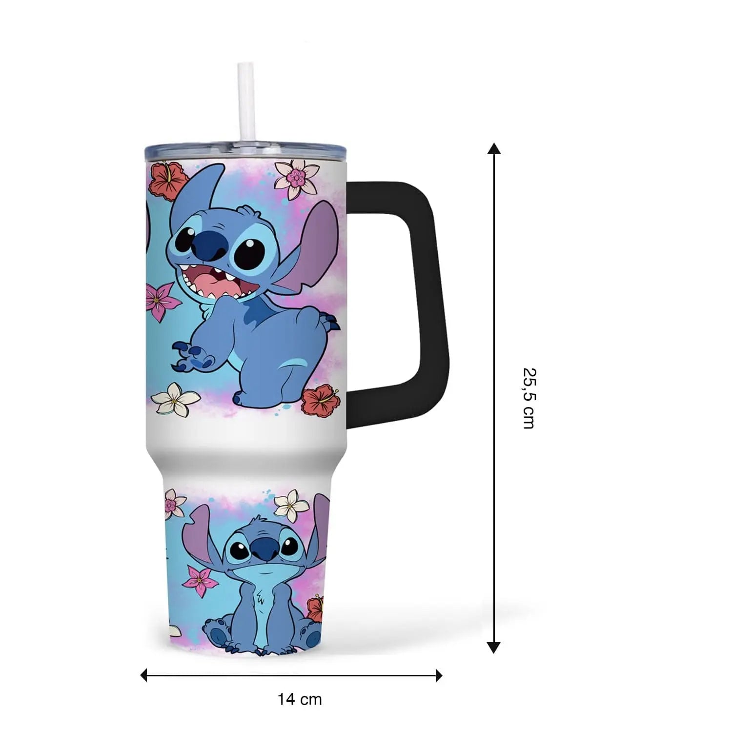 Schattige Stitch Thermosbeker 40oz – Herbruikbare Drinkbeker met Rietje