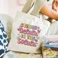 Staying delulu is the solulu tote bag - Boodschappentas 38 x48 cm