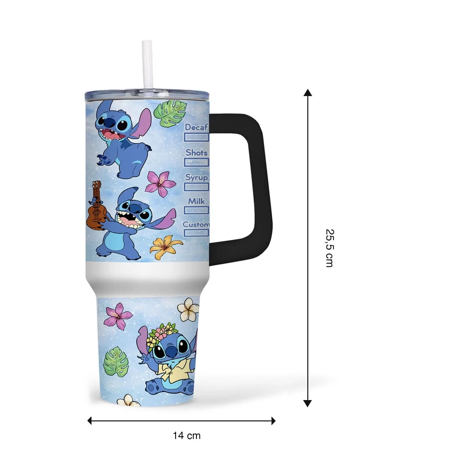 Stitch 40oz Tumbler met Rietje – Grote Schattige Drinkbeker