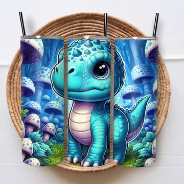 Stoere blauwe dino tumbler