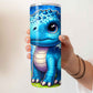 Stoere blauwe dino tumbler