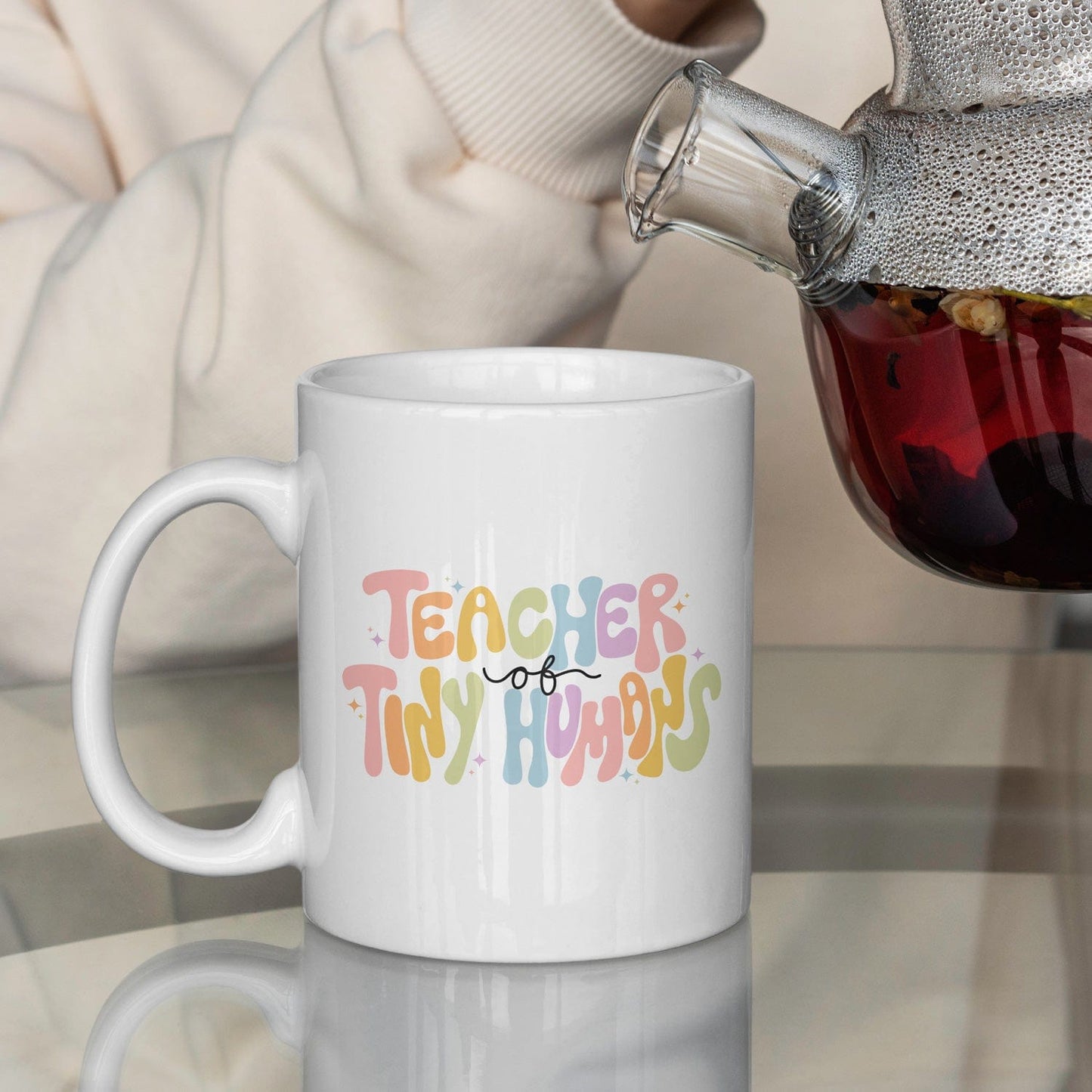 Teacher of Tiny Humans Koffiemok – Voor De Geweldige Leraar!