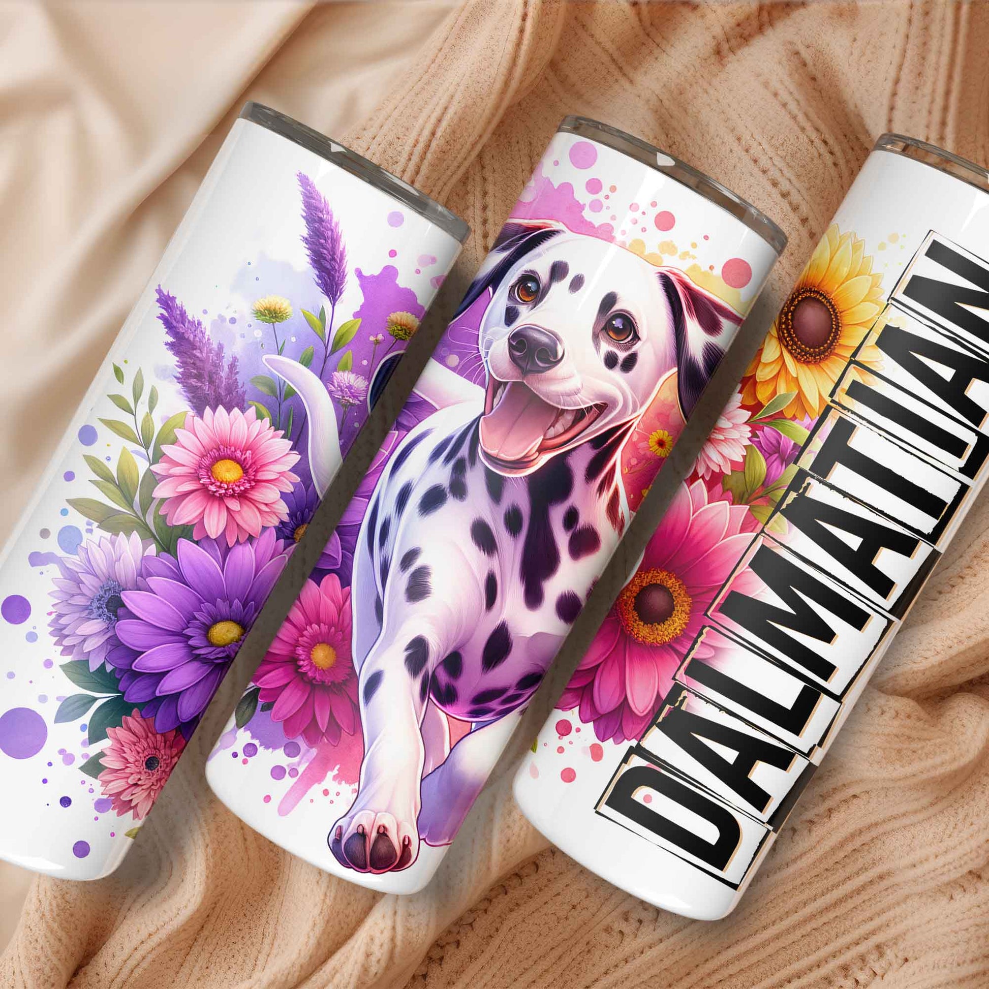 Unieke honden met bloemen tumbler - diverse rassen