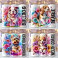 Unieke honden met bloemen tumbler - diverse rassen