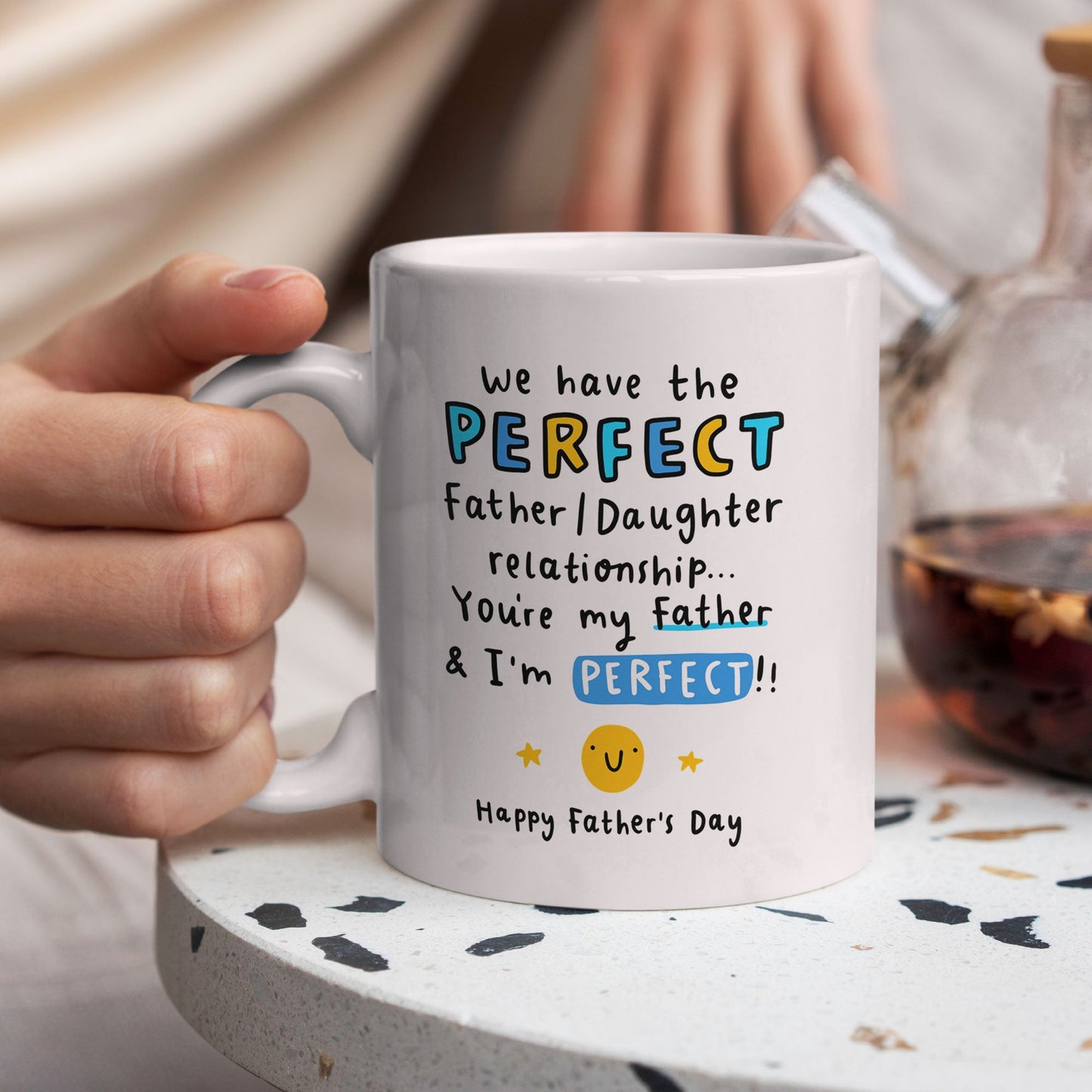 Grappige Vaderdag Mok – Perfecte Vader & Dochter Relatie Creasowl
