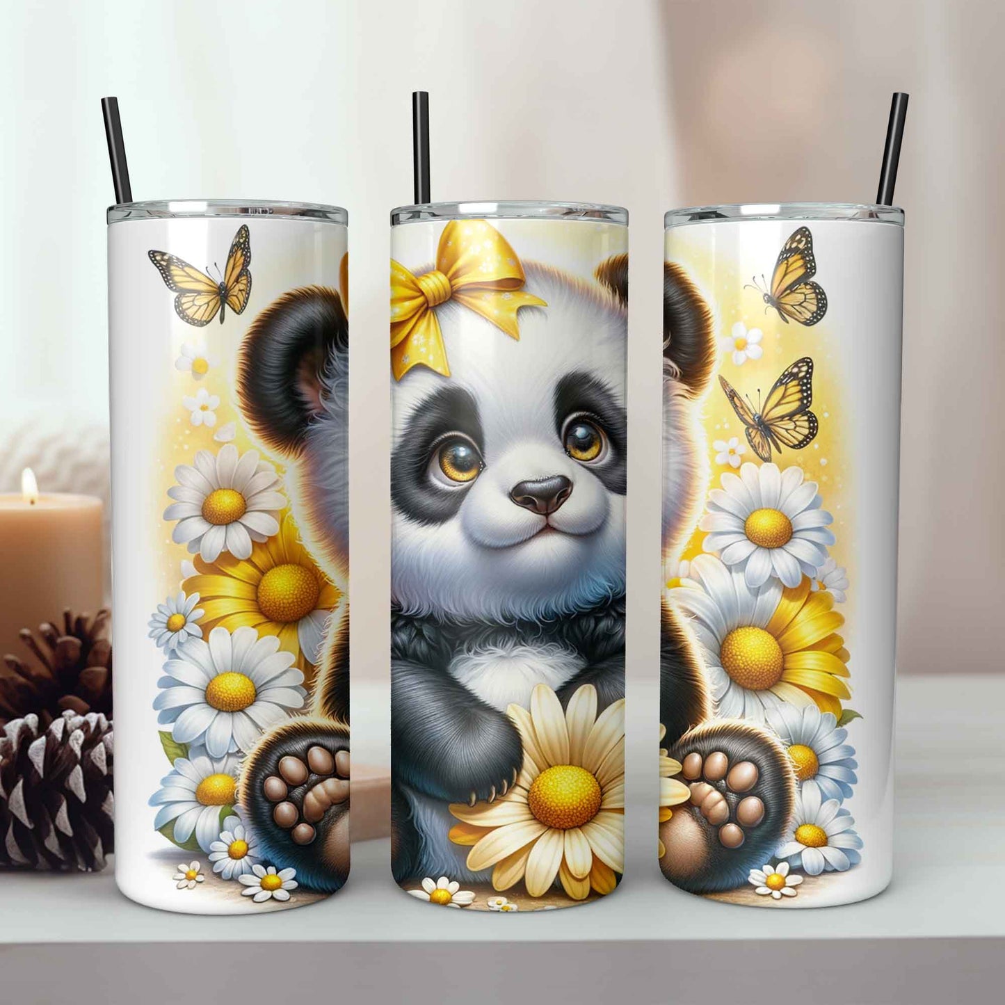 Vrolijke panda tumbler voor kinderen