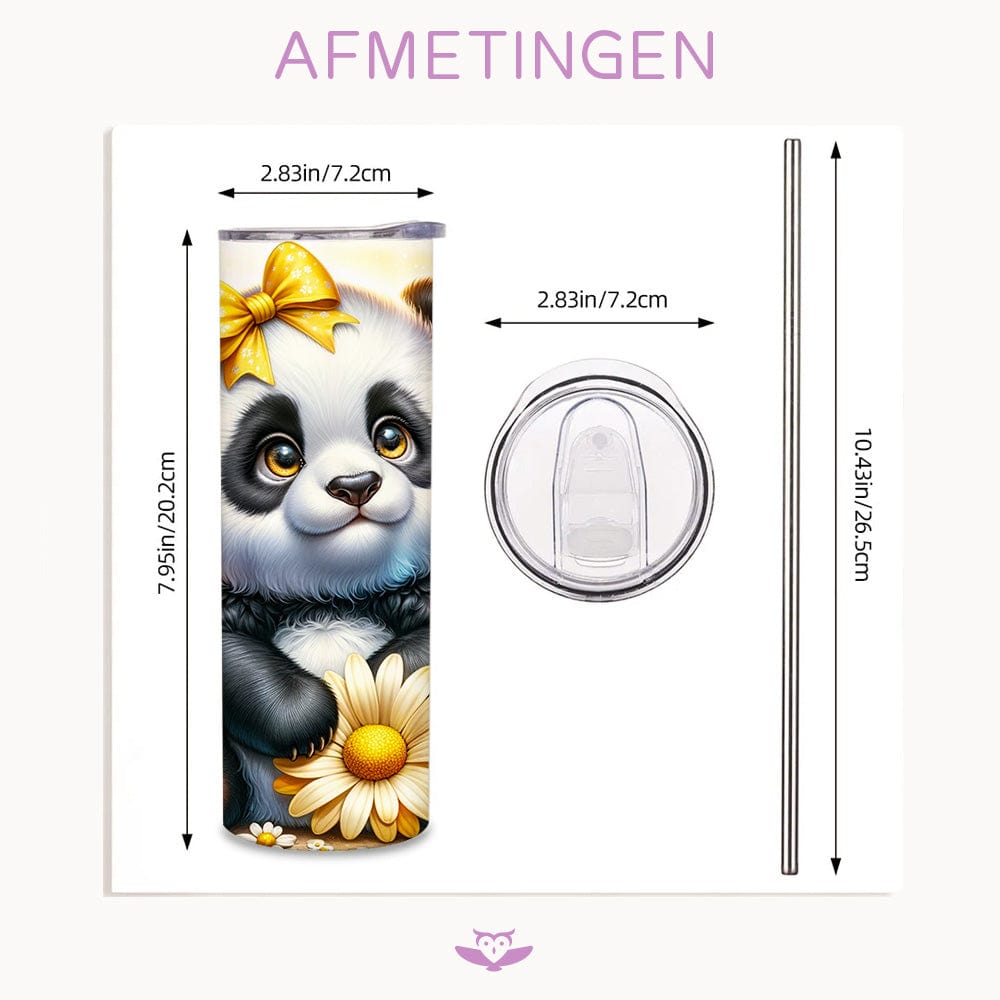 Vrolijke panda tumbler voor kinderen