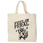 Wasbeer “Feelin Feral” tote tas 38 x48 cm