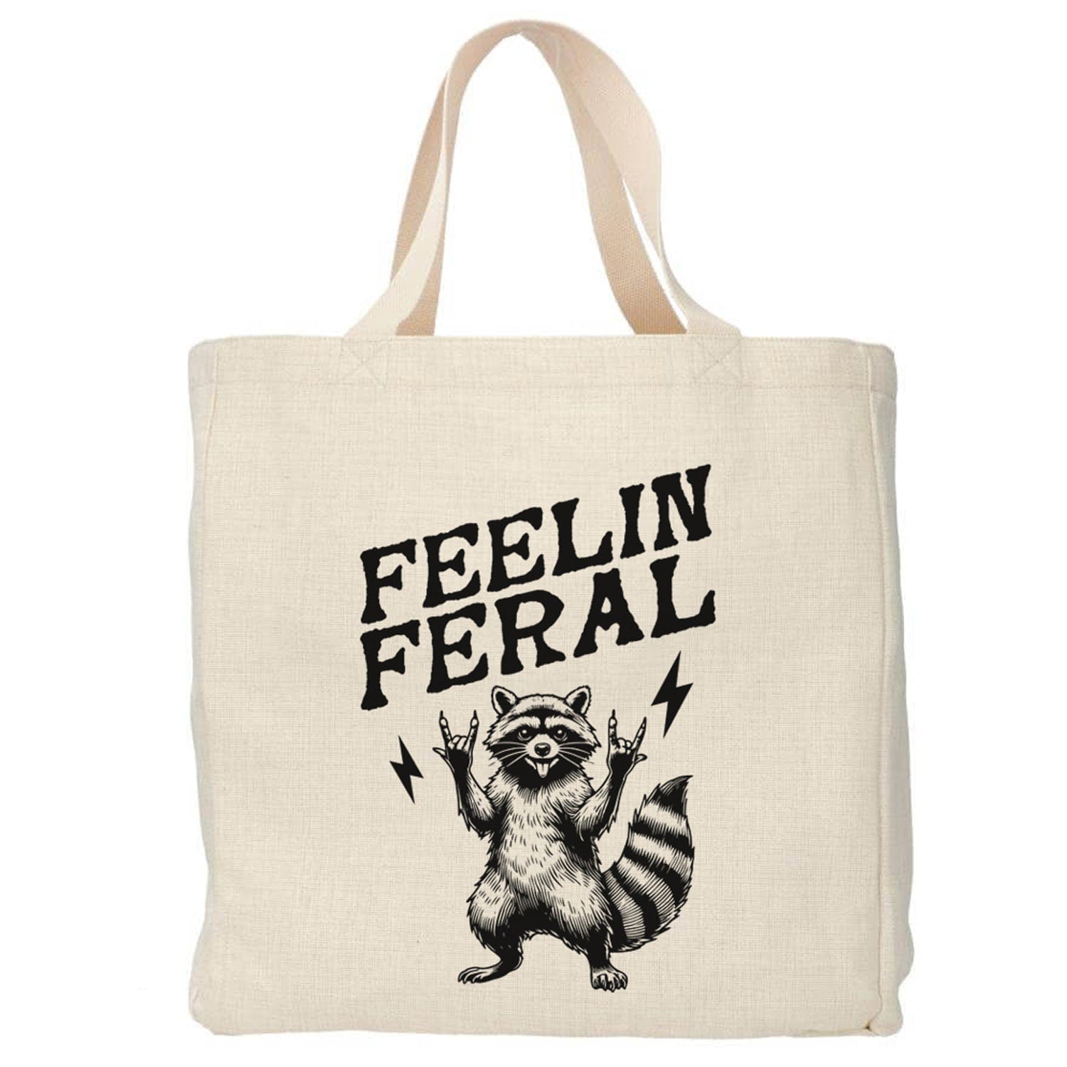 Wasbeer “Feelin Feral” tote tas 38 x48 cm