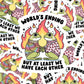 World's ending waterdichte vinyl sticker