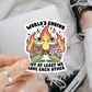 World's ending waterdichte vinyl sticker